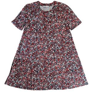 BCBG Generation Short Sleeve Pink Floral T-shirt Dress Women's Size‎ Large